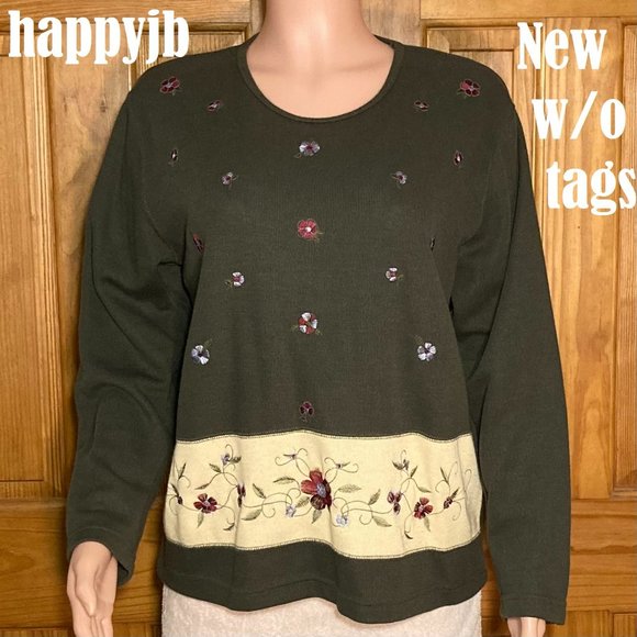 NWOT Vintage Jenny Buchanan Petite Knit Sweater Top Size LP - Picture 2 of 12